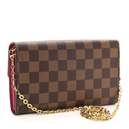Louis Vuitton Damier Ebene Croisette Chain Wallet 3 of 7