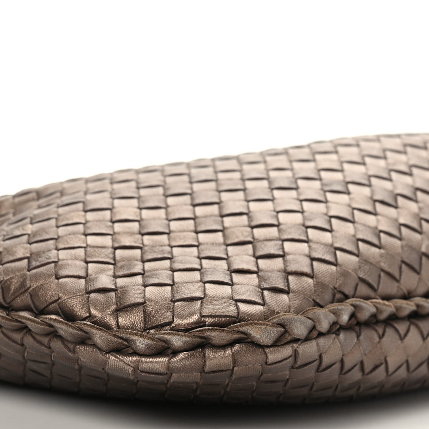 Metallic Nappa Intrecciato Medium Veneta Hobo Copper