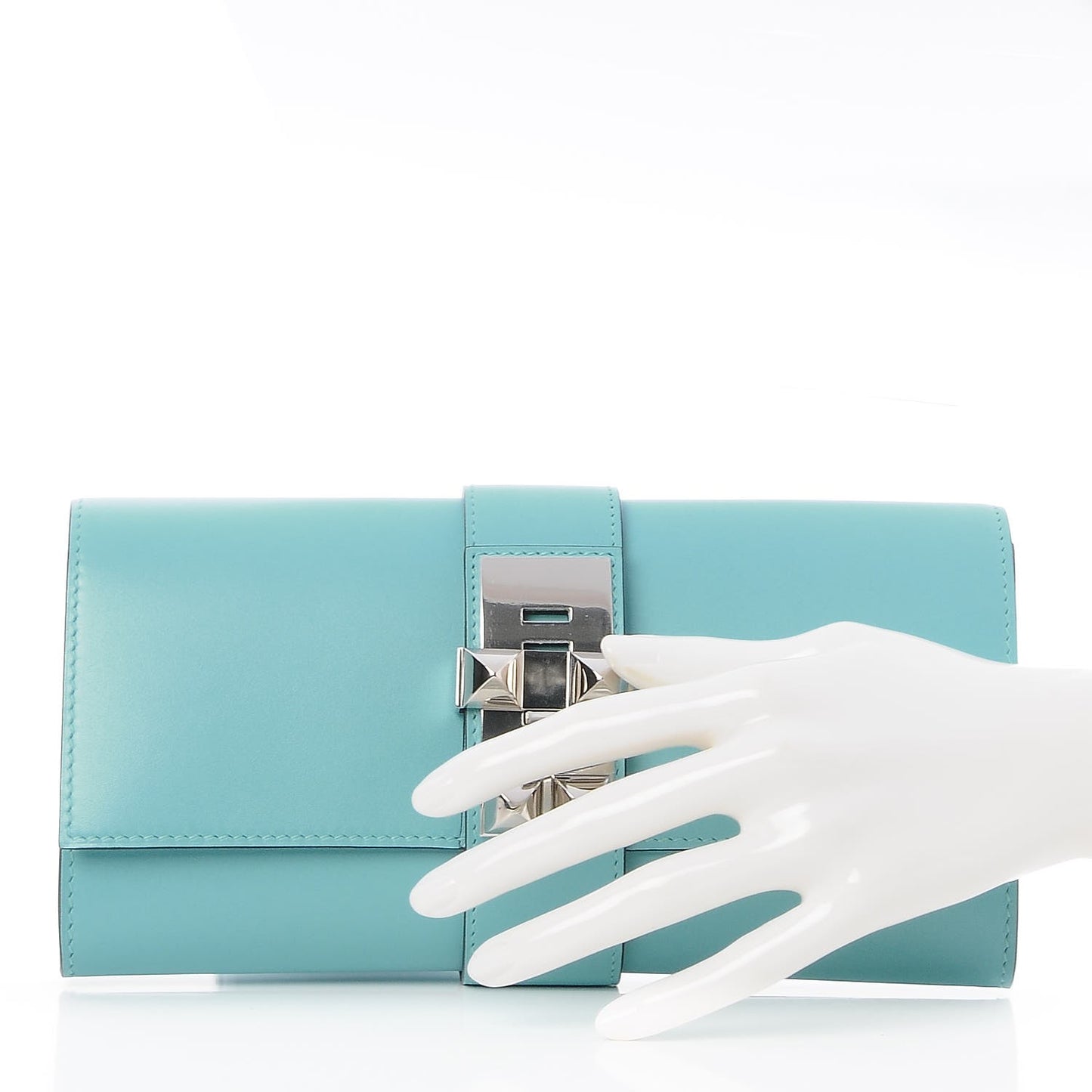 Tadelakt Medor 23 Clutch Bleu Atoll