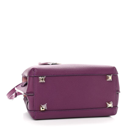 MCM Grained Calfskin Mini Milla Tote Purple 4 of 11