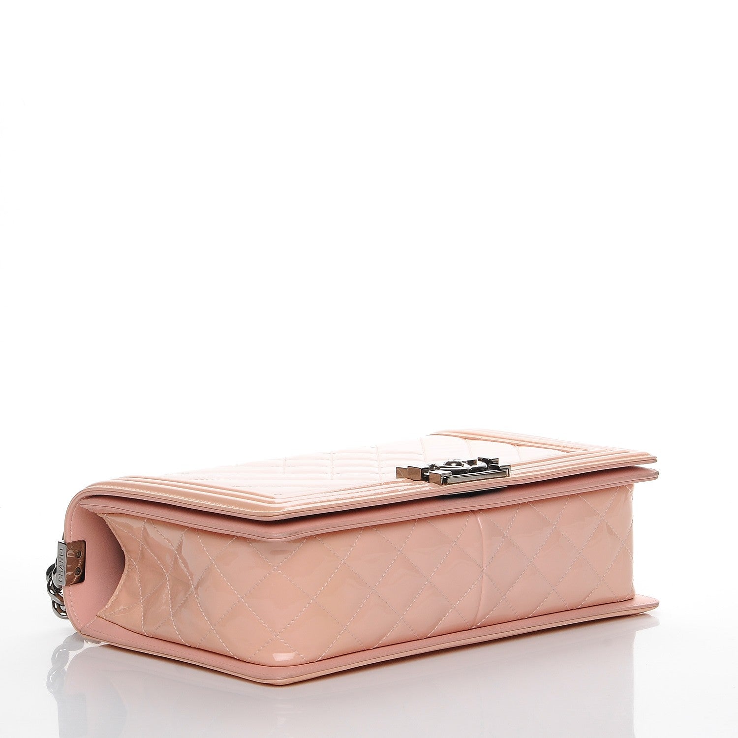 Chanel Patent Quilted Medium Boy Flap Light Pink 4 of 8