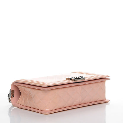 Chanel Patent Quilted Medium Boy Flap Light Pink 4 of 8