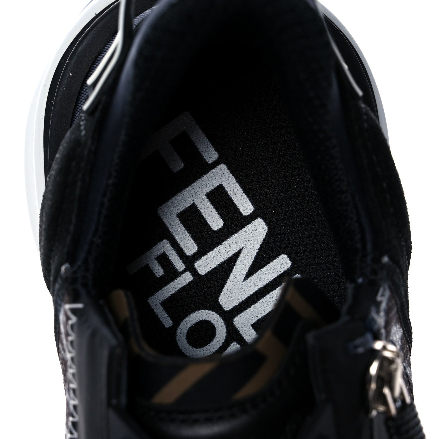 Fendi X SARAH COLEMAN Nylon Lycra FF Vertigo Fendi Flow Low Top Sneakers 38 Black 8 of 9