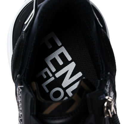 Fendi X SARAH COLEMAN Nylon Lycra FF Vertigo Fendi Flow Low Top Sneakers 38 Black 8 of 9