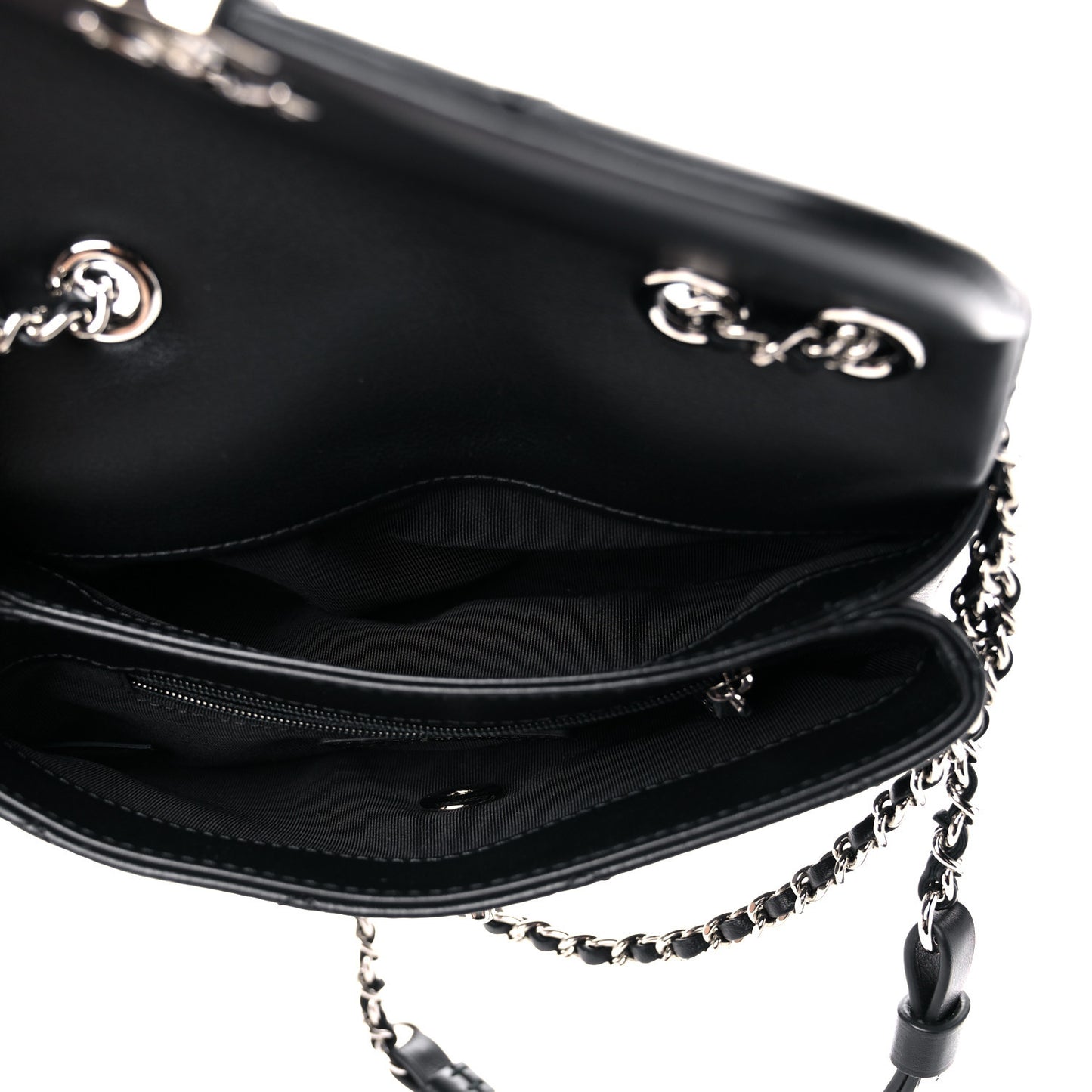 Lambskin Quilted CC Flap Black