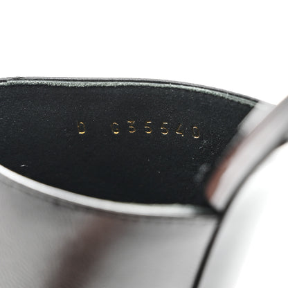 Chanel Lambskin Patent Cap Toe Pearl Mules 38.5 Black 8 of 8