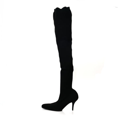 Balenciaga Spandex Round Toe Knife Thigh High Boots 40 Black 1 of 6