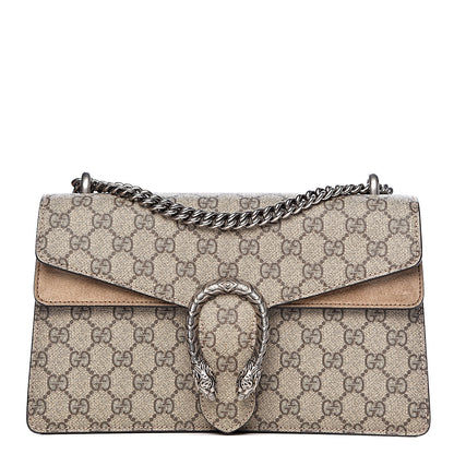 Gucci GG Supreme Monogram Small Dionysus Shoulder Bag Taupe 1 of 11