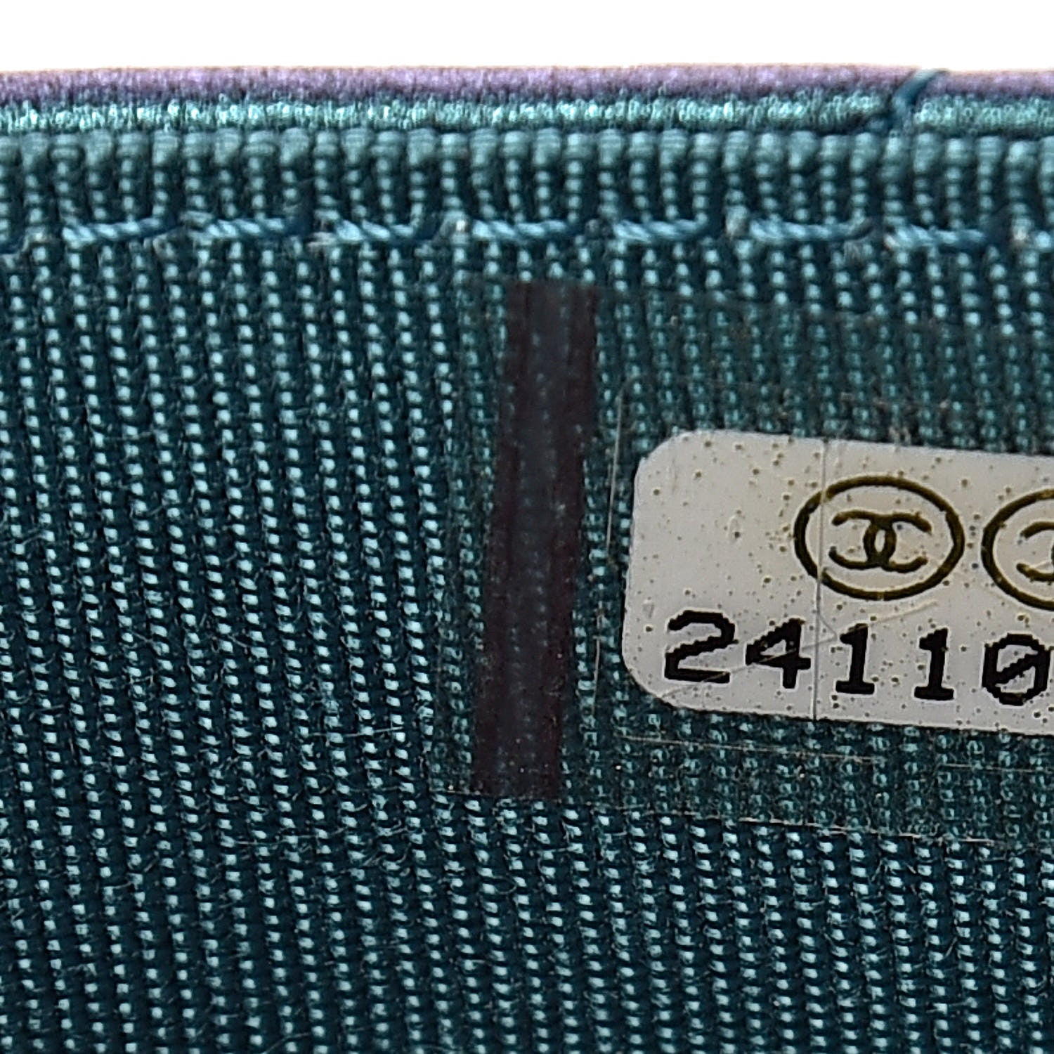 Chanel Iridescent Lambskin Quilted Flap Card Holder Turquoise 8 of 10