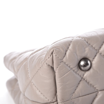 Chanel Aged Calfskin Quilted Reissue 2.55 Tote Light Grey 9 of 16