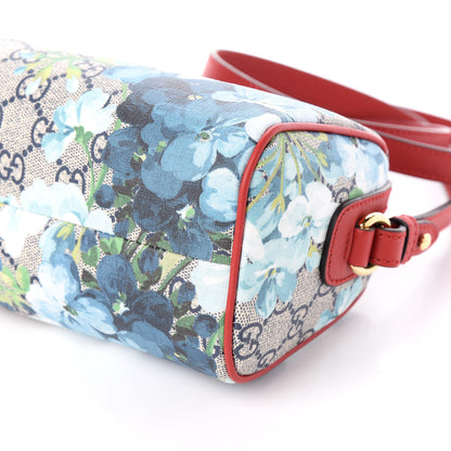 Gucci GG Supreme Monogram Blooms Mini Boston Navy Blue Hibiscus 9 of 9