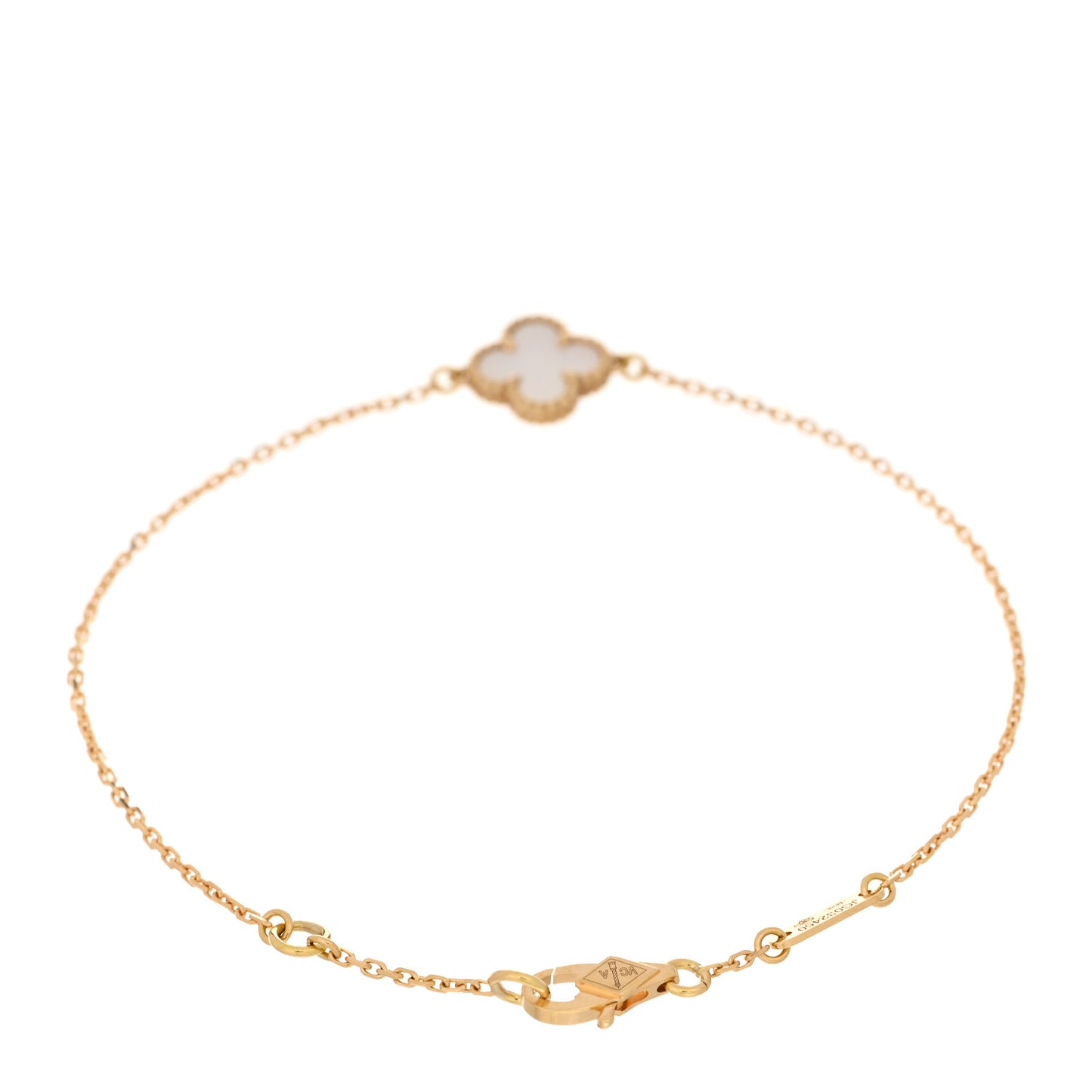 18K Yellow Gold Mother of Pearl Sweet Alhambra Bracelet