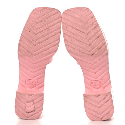 Gucci Rubber Gucci Logo Womens Platform 20/60mm Slide Sandals 38 Wild Rose 6 of 11