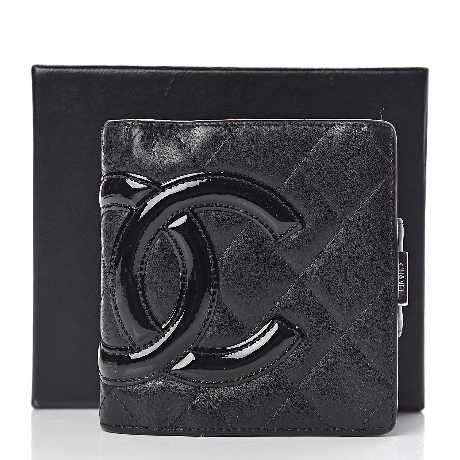 Chanel Calfskin Quilted Cambon Bi-Fold Wallet Black 18 of 18