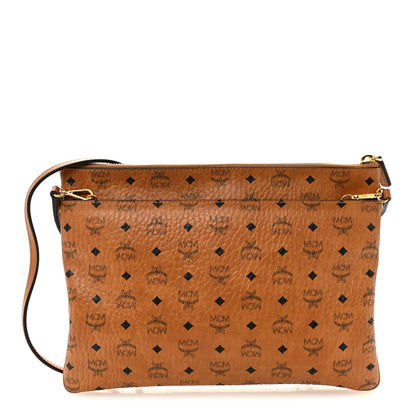 MCM Visetos Medium Crossbody Pouch Cognac 1 of 10