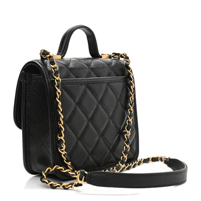 Chanel Caviar School Memory Mini Top Handle Flap Black 2 of 9