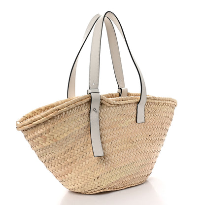 Loewe Raffia Basket Tote Bag Natural White 3 of 9
