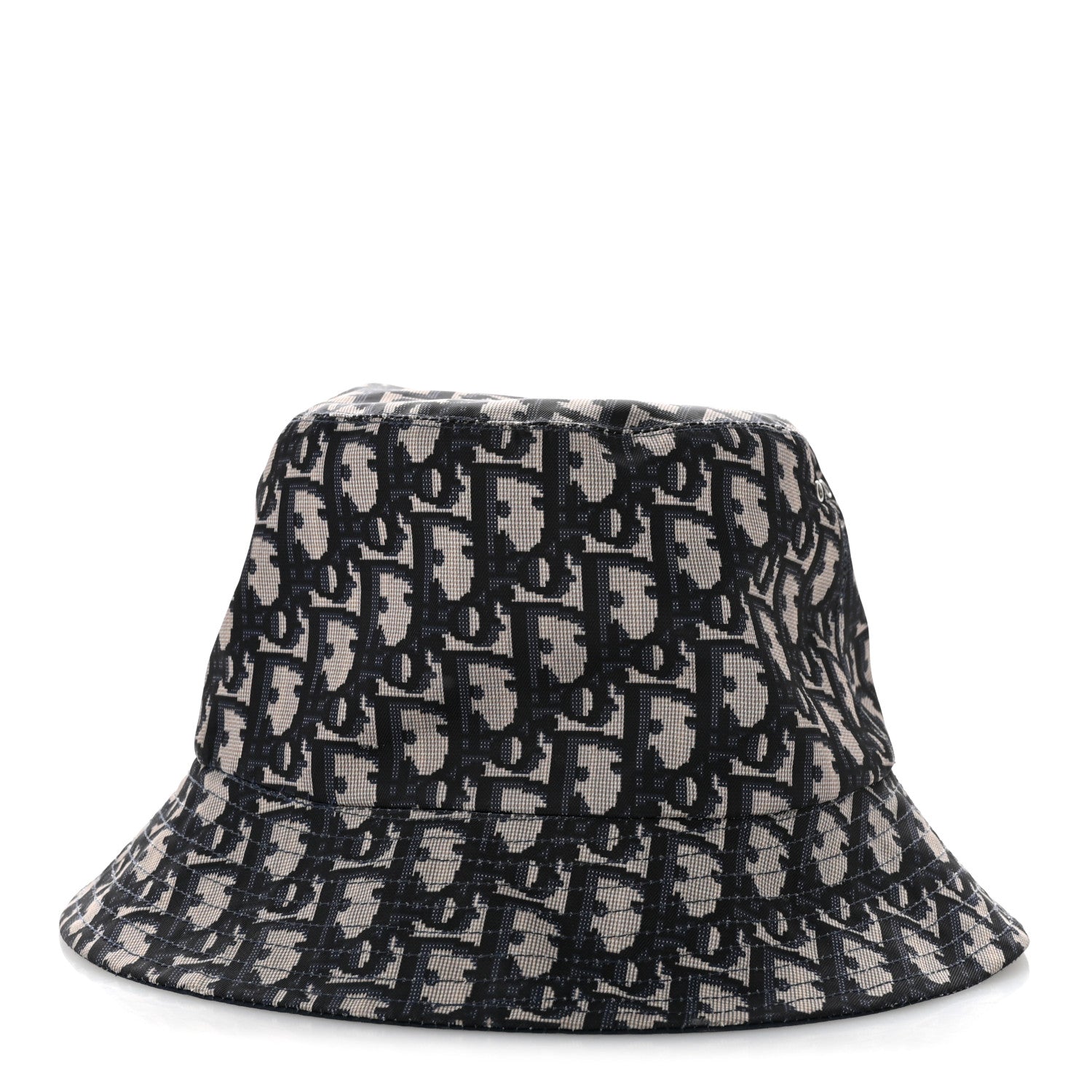 Christian Dior Nylon Oblique Reversible Teddy-D Brim Bucket Hat Blue 6 of 9