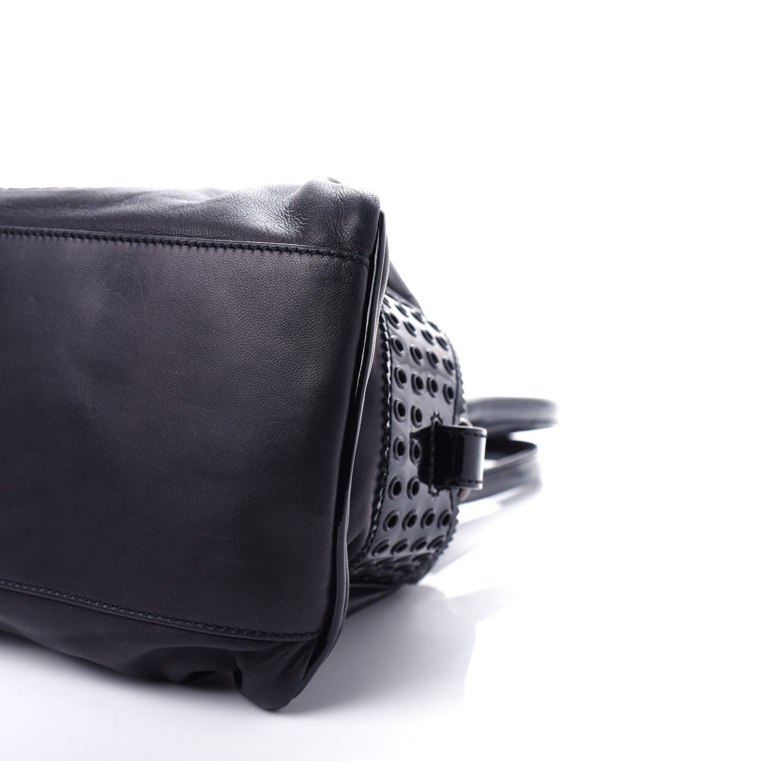 Fendi Nappa Patent Grommet Bag De Jour Black 9 of 11