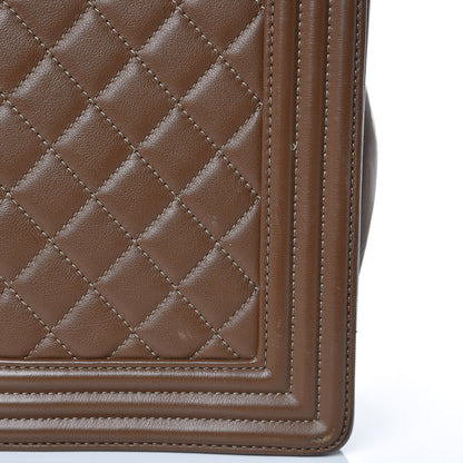 Chanel Calfskin Quilted Large Boy Flap Brown 18 of 20