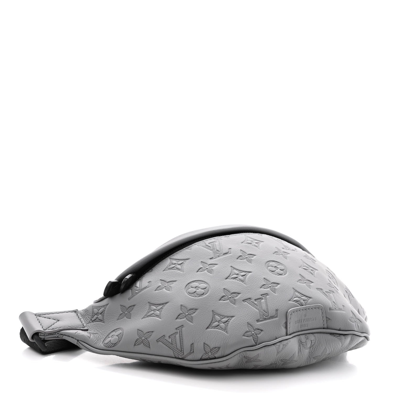 Louis Vuitton Calfskin Monogram Shadow Discovery Bumbag PM Gray 4 of 10
