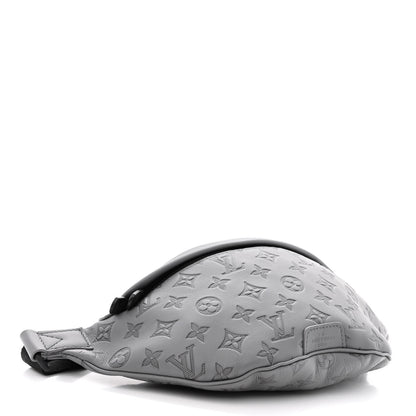 Louis Vuitton Calfskin Monogram Shadow Discovery Bumbag PM Gray 4 of 10
