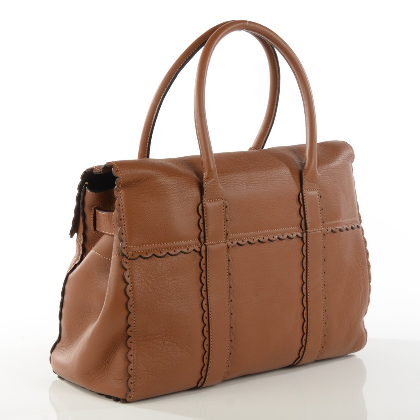 Soft Matte Leather Cookie Bayswater Satchel Oak