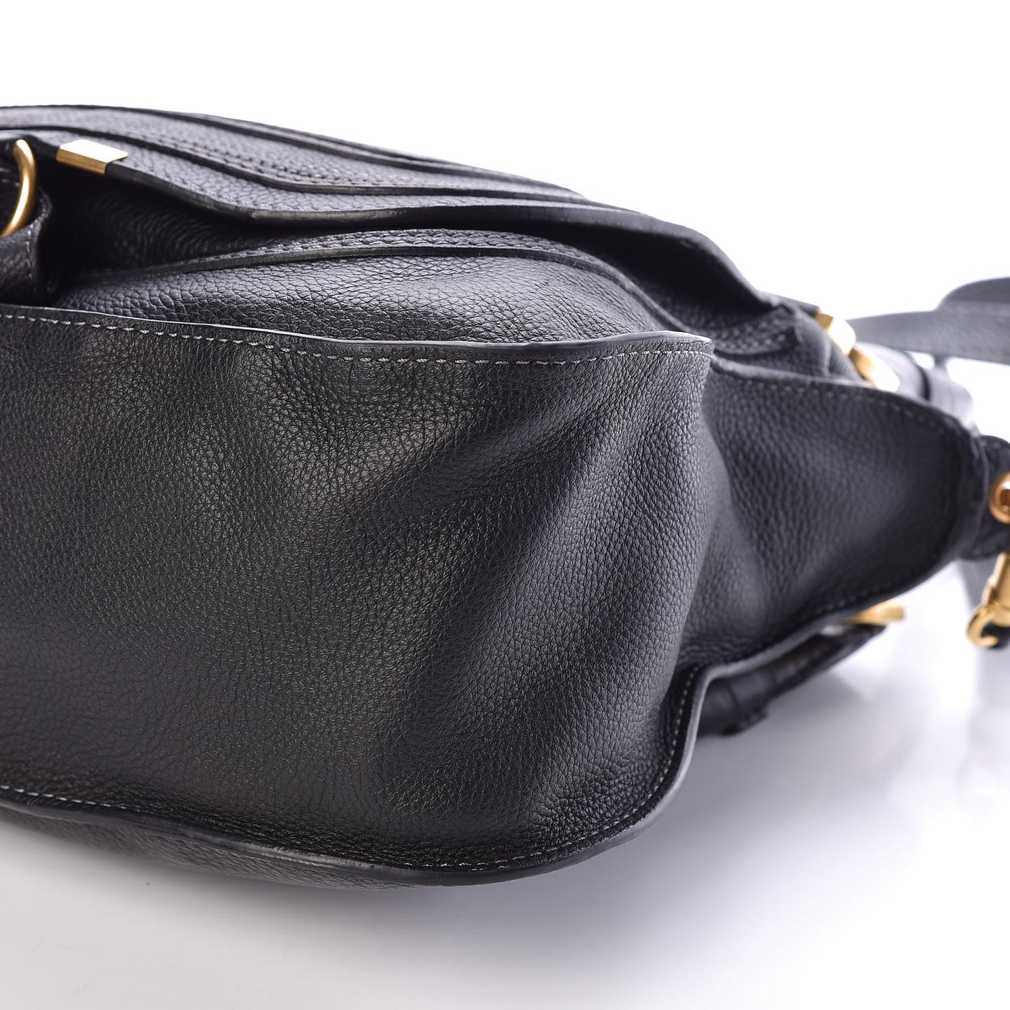 Calfskin Medium Marcie Satchel Black