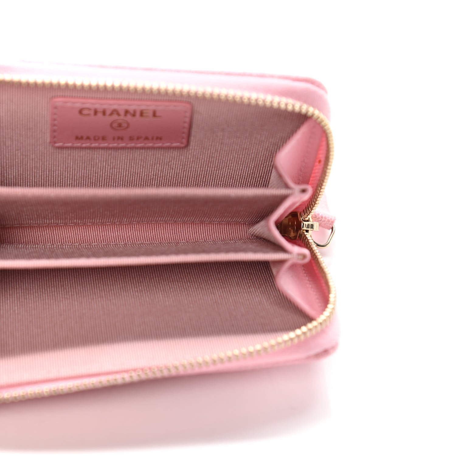 Chanel Iridescent Caviar Quilted Zip Coin Purse Pink 7 of 10