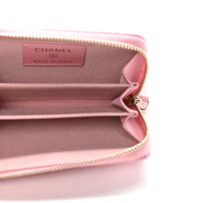 Chanel Iridescent Caviar Quilted Zip Coin Purse Pink 7 of 10