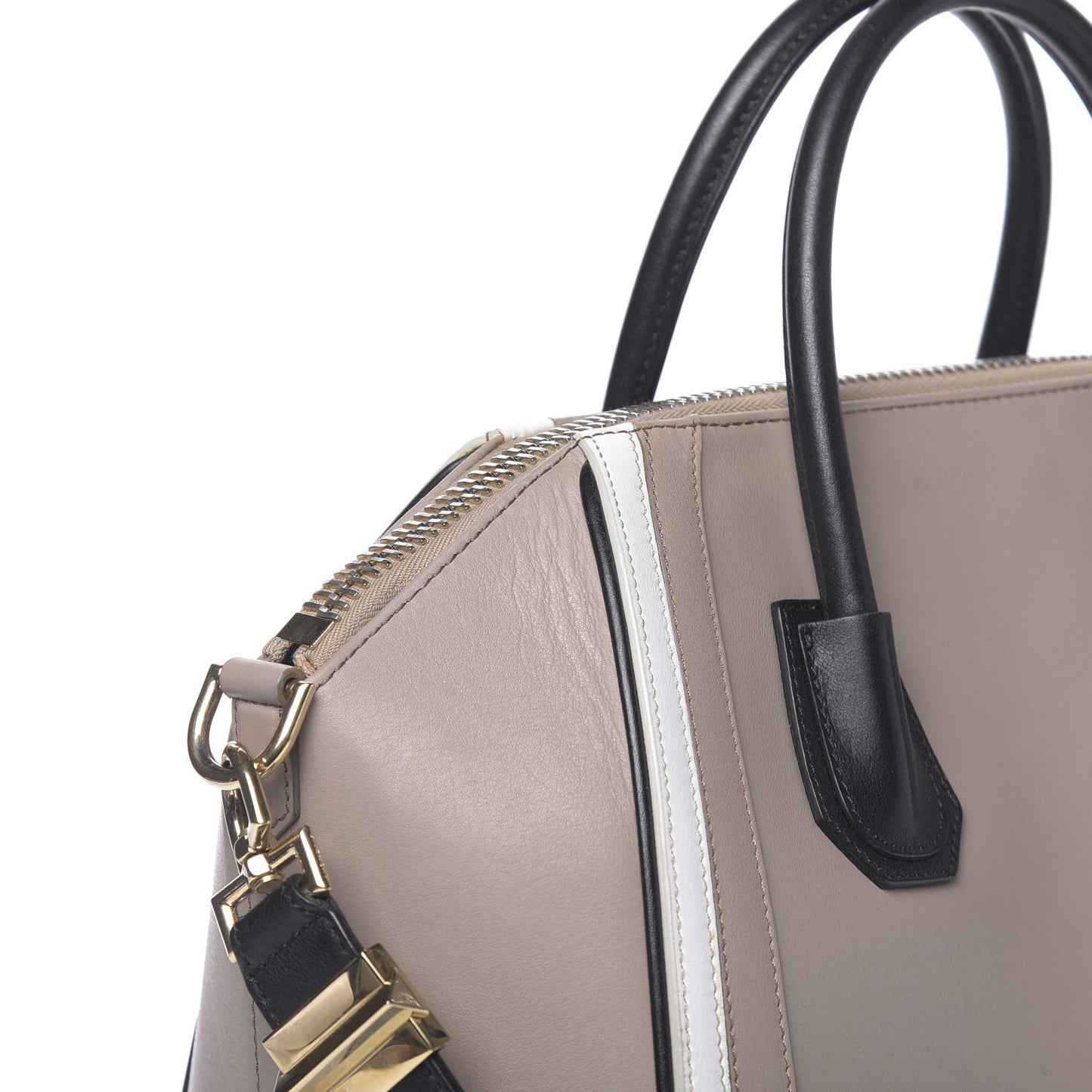 Calfskin Medium Tri-Color Antigona Beige Black White