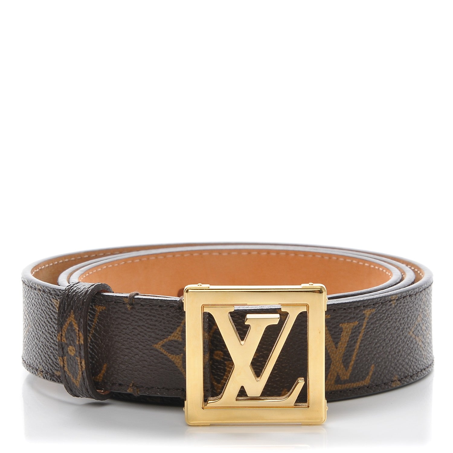 Louis Vuitton Monogram LV Frame Belt 95 38 1 of 7