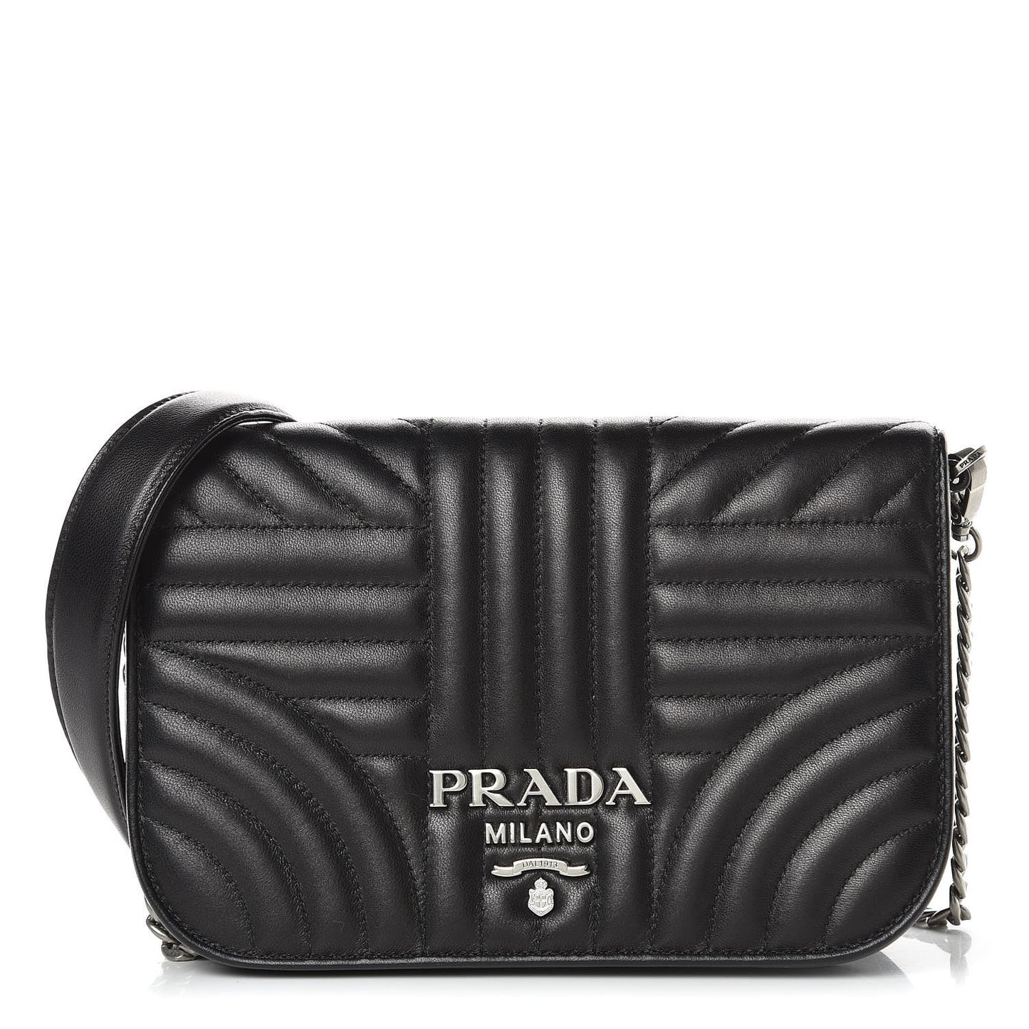 Nappa Impunture Small Diagramme Crossbody Bag Nero Black