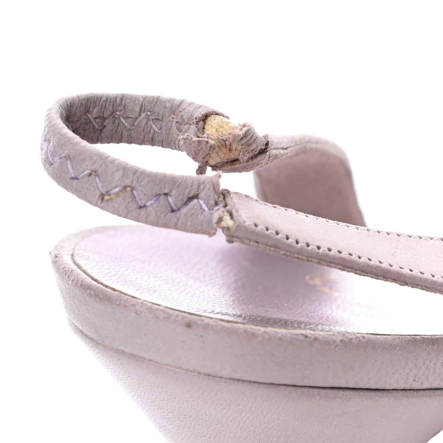 Lambskin Logo Sandal 39.5 Lilac