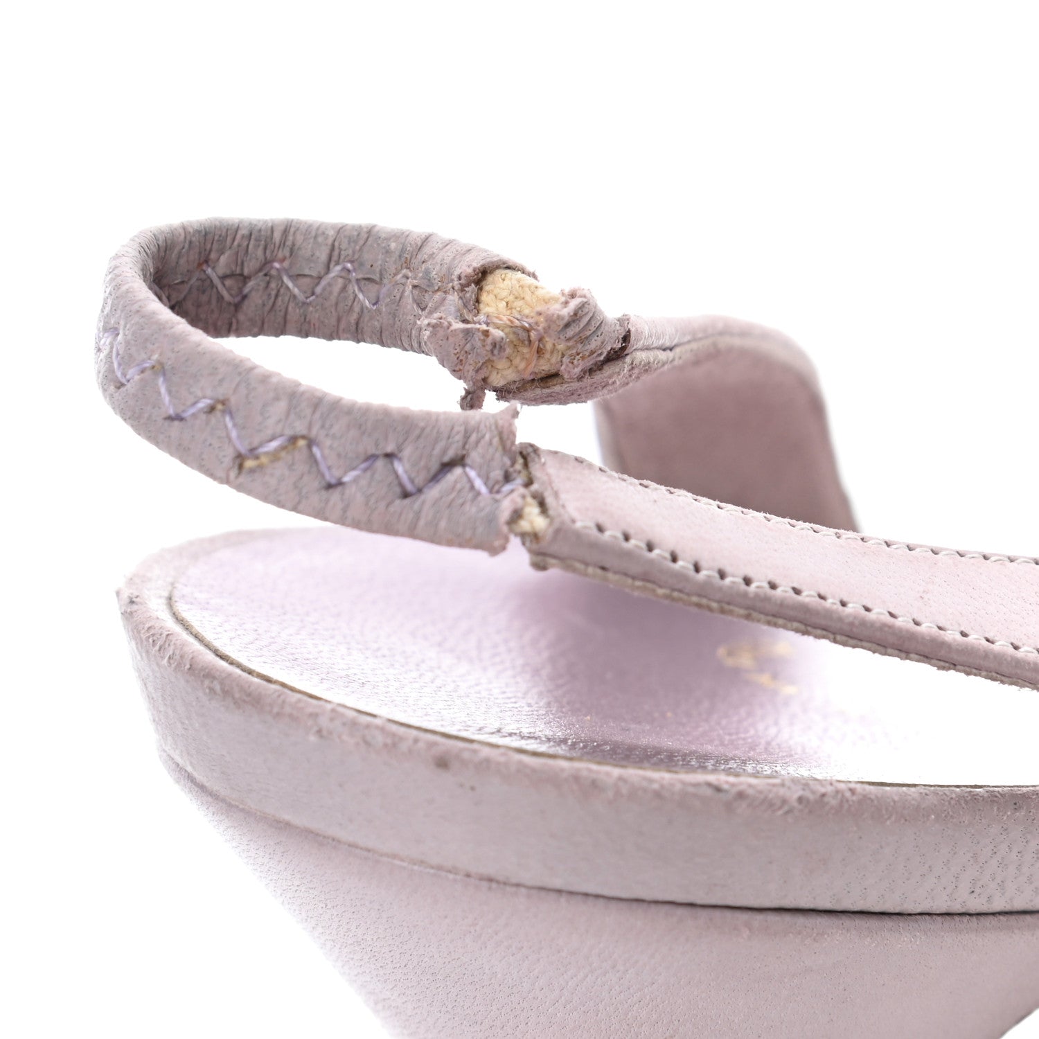 Chanel Lambskin Logo Sandal 39.5 Lilac 9 of 10