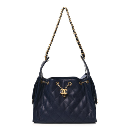 Chanel Caviar Quilted Small Chanel 25 Handbag Dark Navy 1 of 11