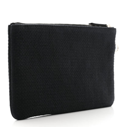 Chanel Canvas Small Deauville Pouch Black 3 of 6