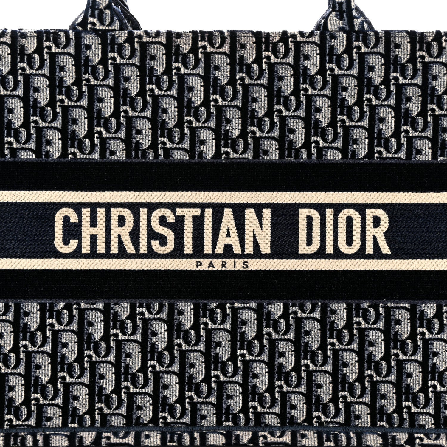 Christian Dior Oblique Velvet Medium Book Tote Blue Multicolor 8 of 10