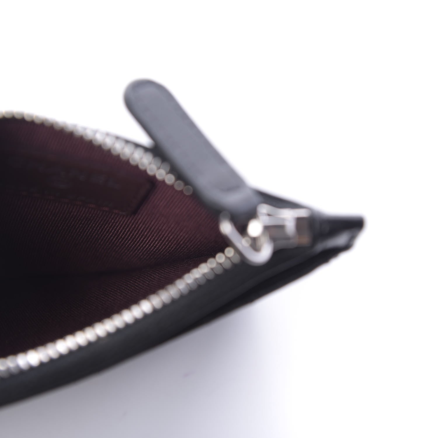 Chanel Lambskin Quilted Zip Card Holder Black 5 of 9