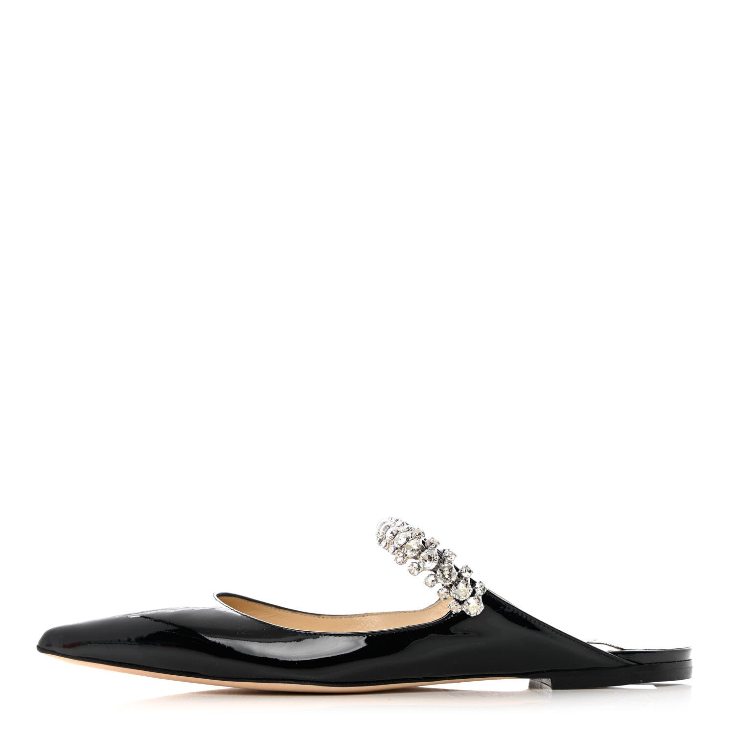 Jimmy Choo Patent Calfskin Bing 100 Mules 39.5 Black 1 of 8
