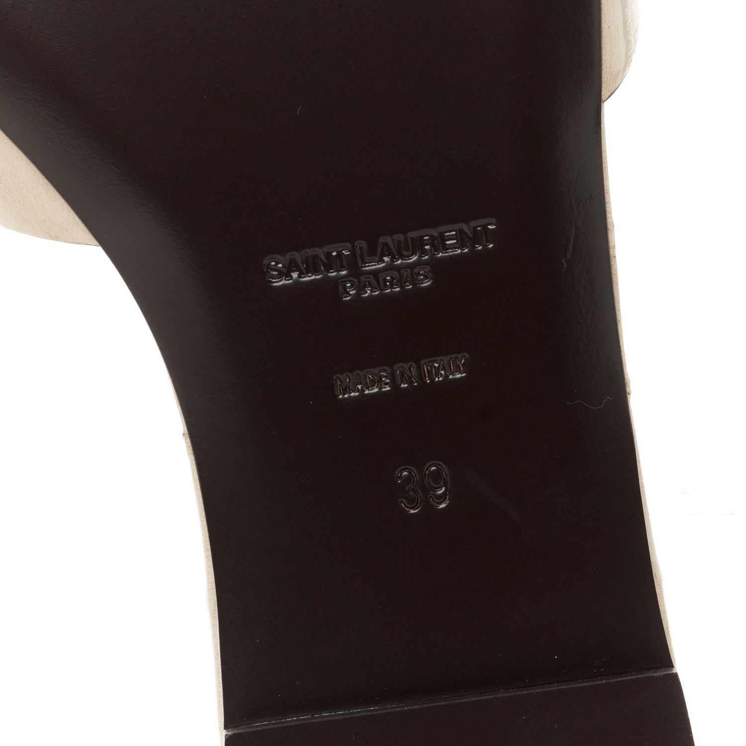 Saint Laurent Eelskin Tribute 05 Slide Sandals 39 Brave Ivory 8 of 9
