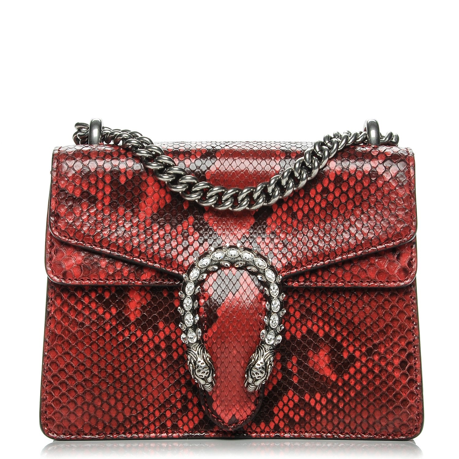 Gucci Python Mini Dionysus Shoulder Bag Red 1 of 6