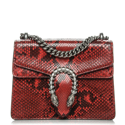 Gucci Python Mini Dionysus Shoulder Bag Red 1 of 6