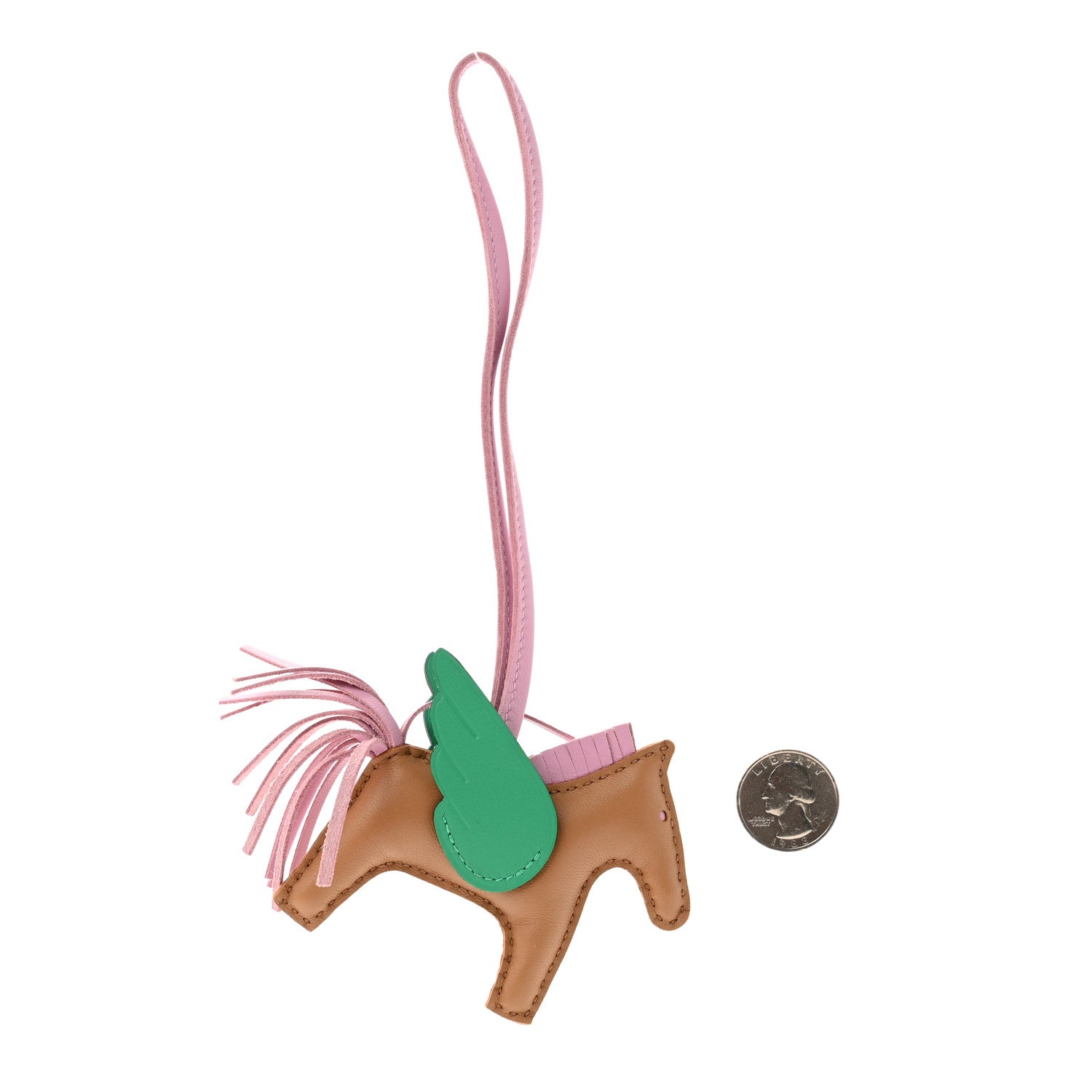 Hermes Milo Lambskin Grigri Rodeo Pegase Horse Bag Charm PM Chai Mauve Sylvestre Menthe 2 of 5