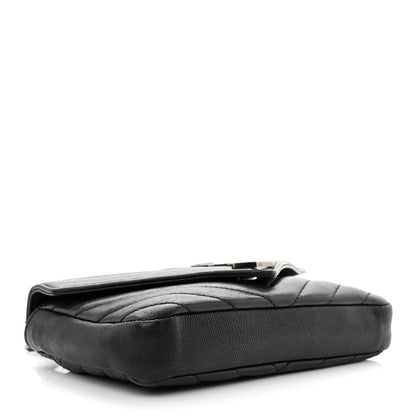 Saint Laurent Saint Laurent Chevron Shoulder Bag Black 4 of 14