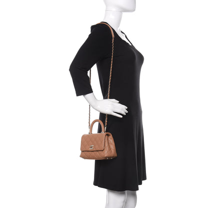 Chanel Caviar Quilted Extra Mini Coco Handle Flap Brown 2 of 10