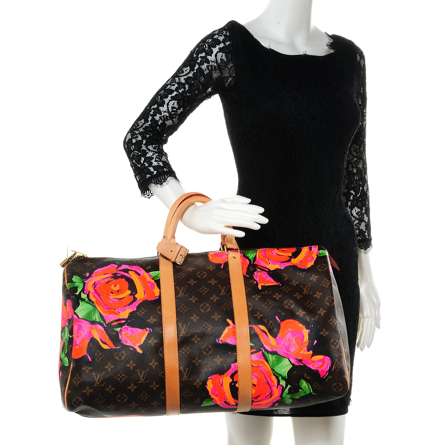 Louis Vuitton Monogram Roses Keepall 50 2 of 7