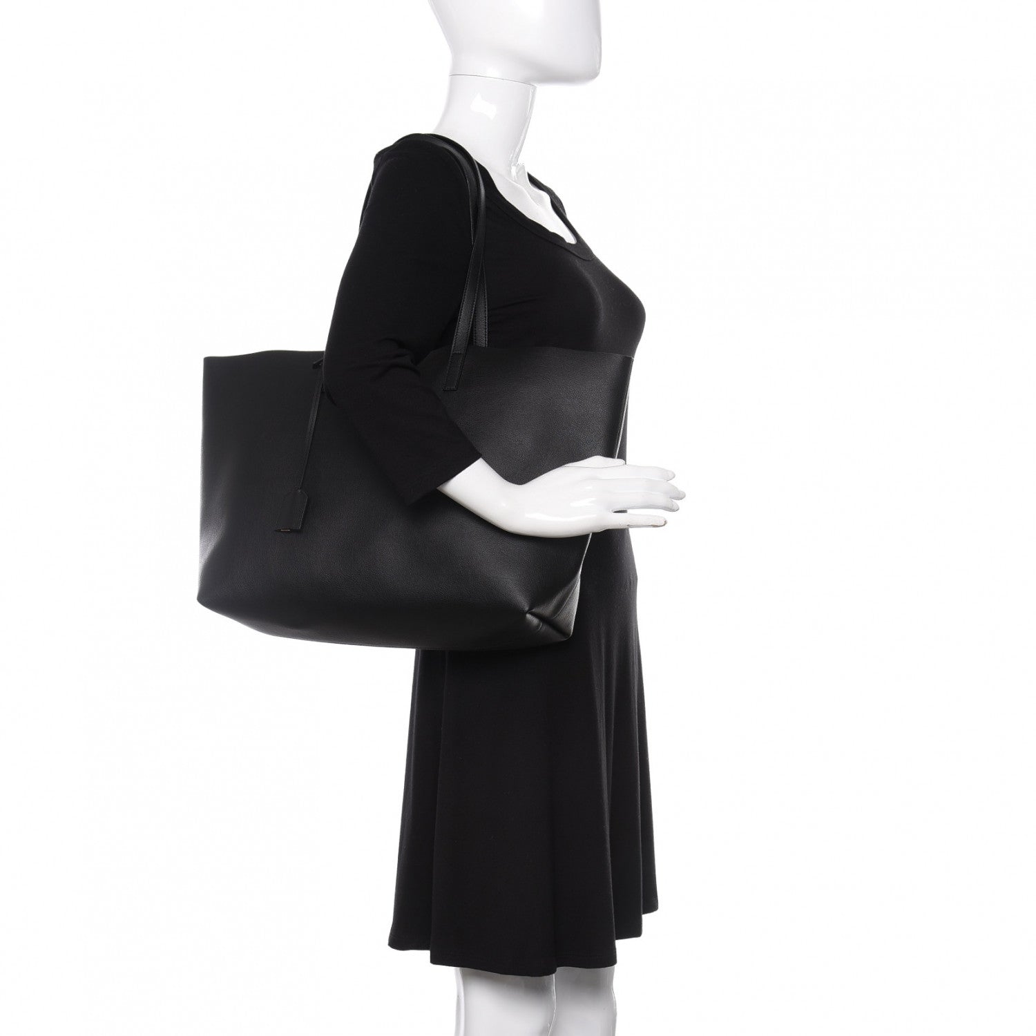 Saint Laurent Calfskin Large Shopping Tote Black 2 of 11