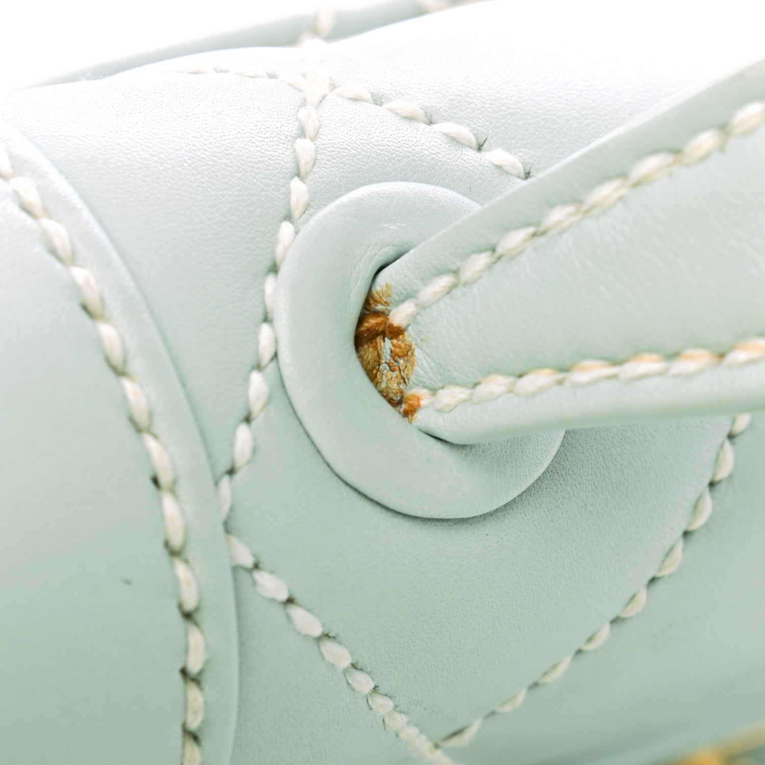 Chanel Calfskin Quilted Wild Stitch Flap Light Blue 9 of 10