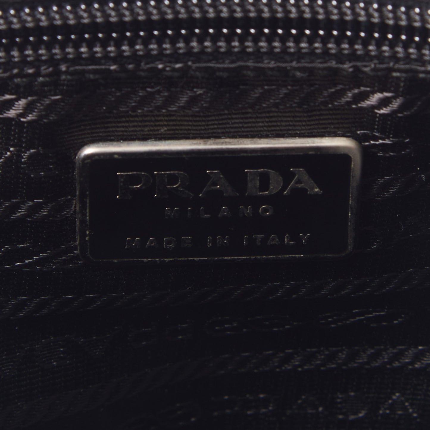 Tessuto Nylon Saffiano Logo Messenger Bag Black